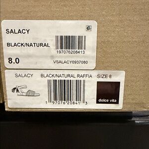 Dolce Vita Black and Natural Sandals